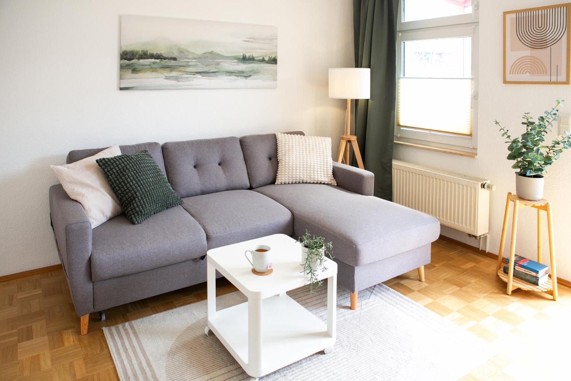 2 Zimmer, Bett Und Schlafsofa, Balkon, Waschmaschine L ไลป์ซิก ภายนอก รูปภาพ
