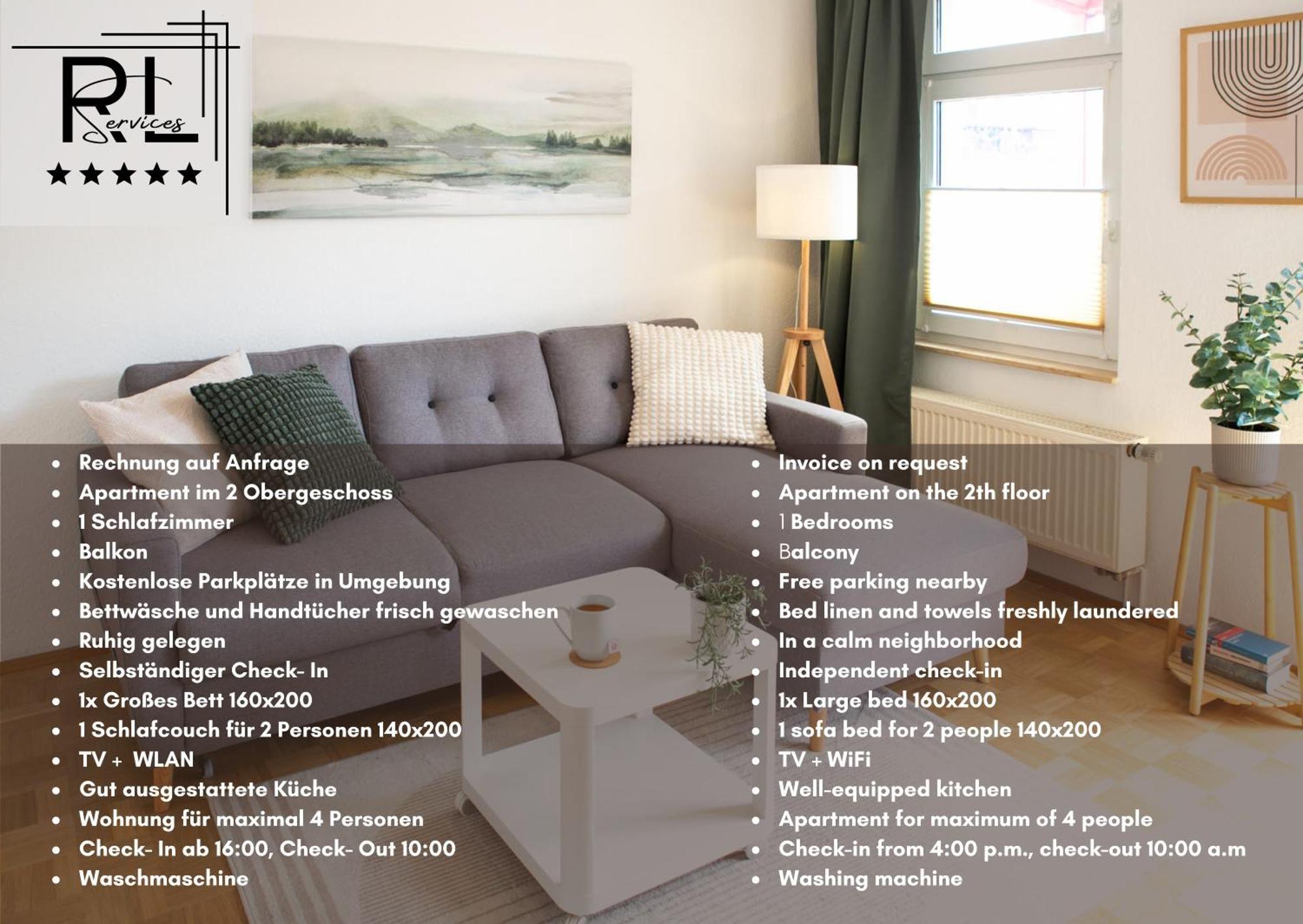 2 Zimmer, Bett Und Schlafsofa, Balkon, Waschmaschine L ไลป์ซิก ภายนอก รูปภาพ
